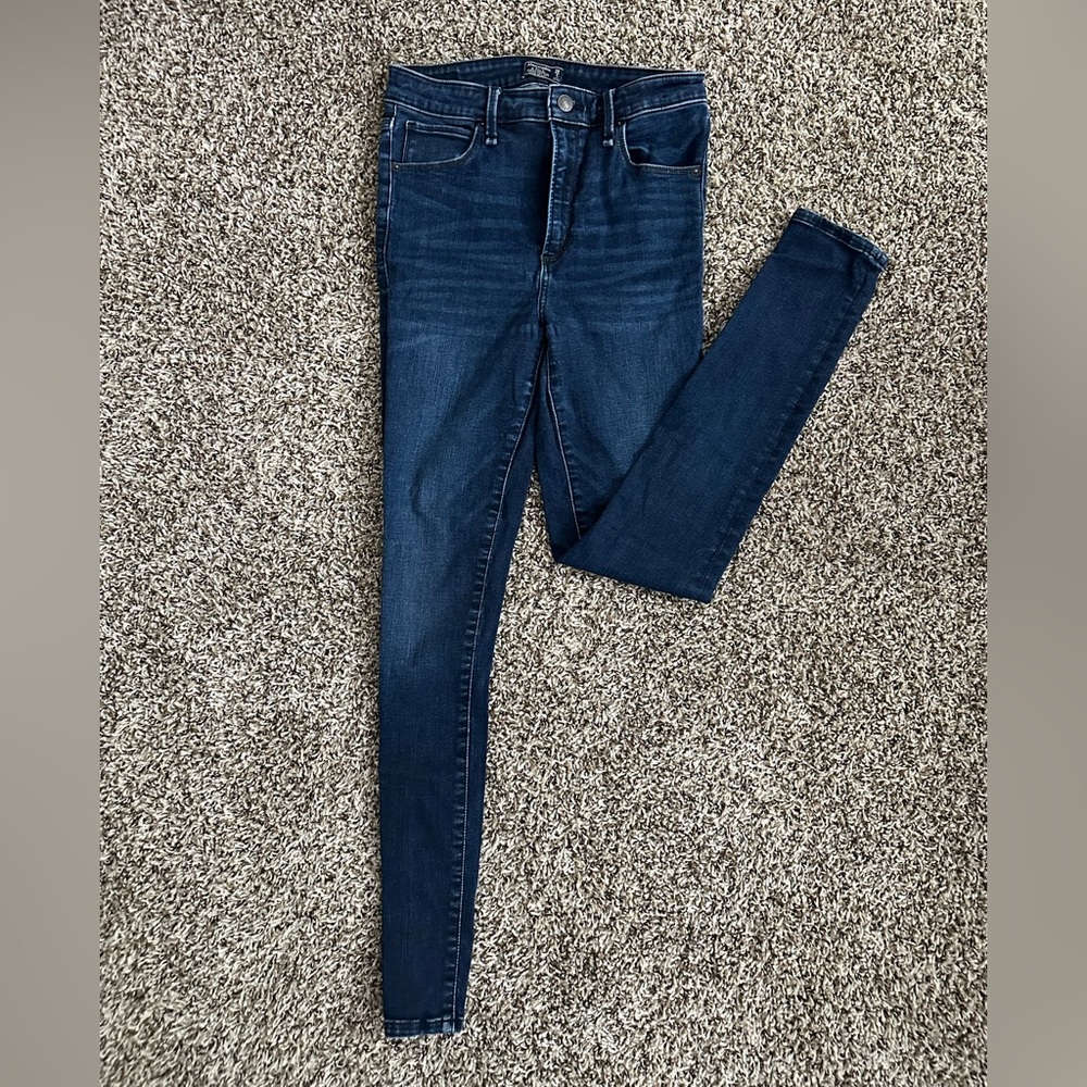 Abercrombie and Fitch Dark Blue Super Skinny Jeans